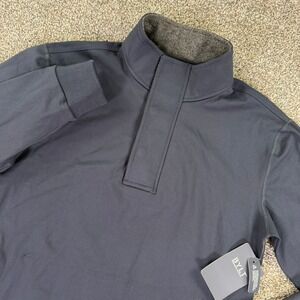 NEW BYLT Premium Basics Elite Fairway Drop-Cut Pullover Navy Mens Small 1/4 Zip